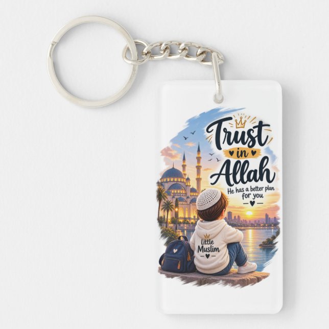 Vertraue auf Allah Schlüsselanhänger - Islamisches (Vorderseite)