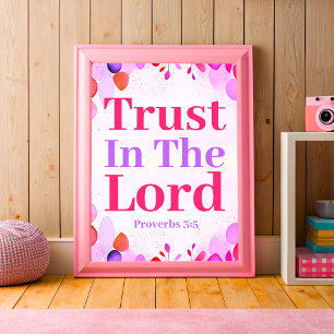 Vertraue auf den Herrn Boho Christliches Teenager- Poster