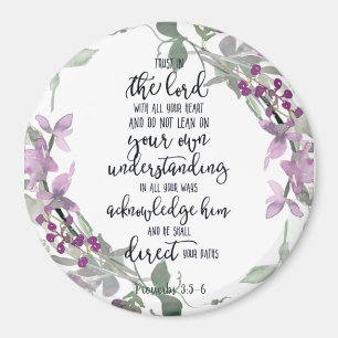 Vertraue auf den Herrn floral Magnet