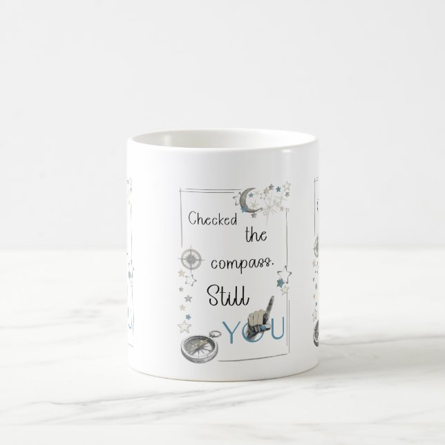 Vertraue deinem inneren Kompass. Selbstfürsorge-Af Kaffeetasse (Mittel)