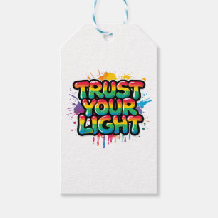 Vertraue deinem Licht Regenbogen-Stolz-Zitat Geschenkanhänger