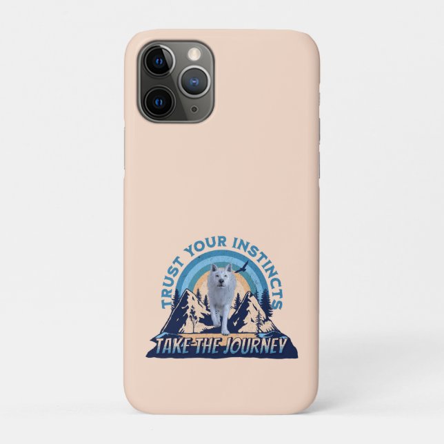 Vertraue Deinen Instinkten Arktischer Wolf Abenteu Case-Mate iPhone Hülle (Rückseite)