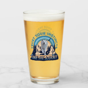 Vertraue Deinen Instinkten Arktischer Wolf Abenteu Glas