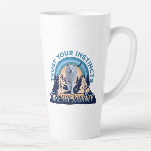 Vertraue Deinen Instinkten Arktischer Wolf Abenteu Milchtasse