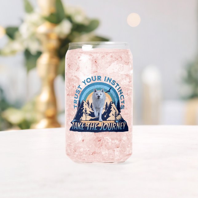 Vertraue Deinen Instinkten Arktiswolf-Abenteuer-Ku Dosenglas (Insitu (Hochzeit))