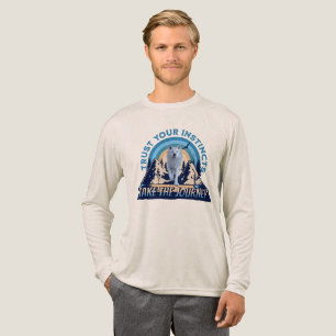 Vertraue Deinen Instinkten Arktiswolf-Abenteuer-Ku Tri-Blend Shirt
