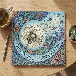 Vertraue der Magie neuer Anfänge Spiralblock Notizbuch
