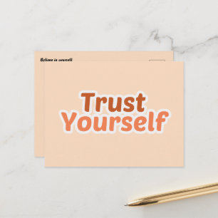 Vertraue Dir Selbst Minimalistischer Boho Motivier Postkarte