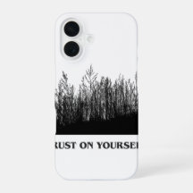 "Vertraue Dir Selbst" Wald-Silhouette Handyhülle