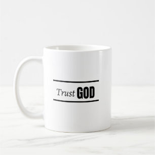 Vertraue Gott Christlicher Spruch Glaube Minimalis Kaffeetasse