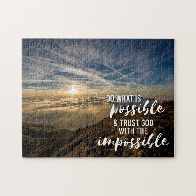Vertraue Gott, der Christlich Inspiriere Puzzle (Horizontal)