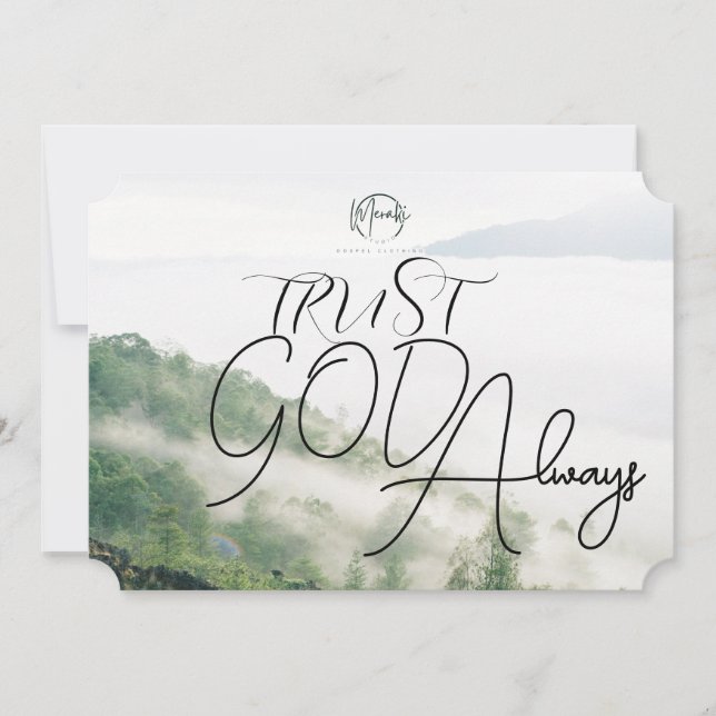 "Vertraue Gott immer Einladung (Vorderseite)