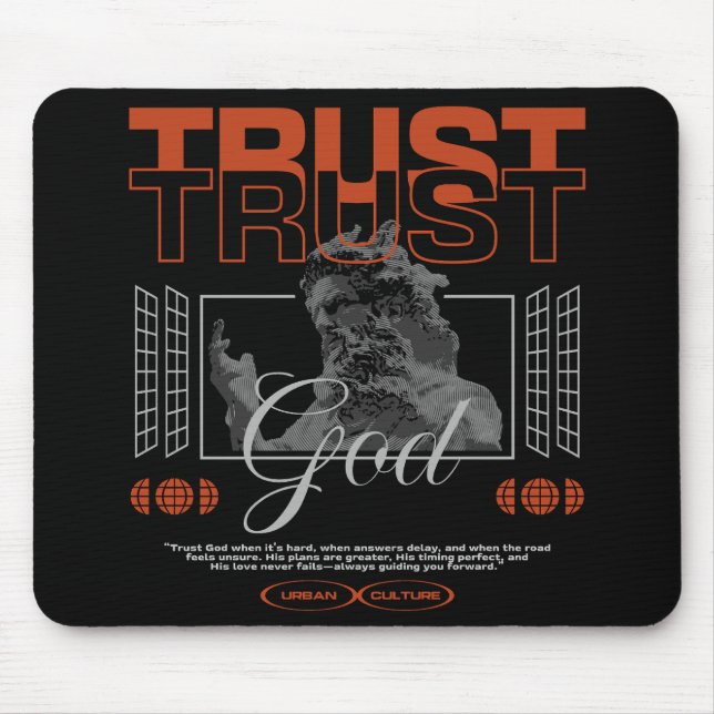 Vertraue Gott  Mousepad (Vorne)