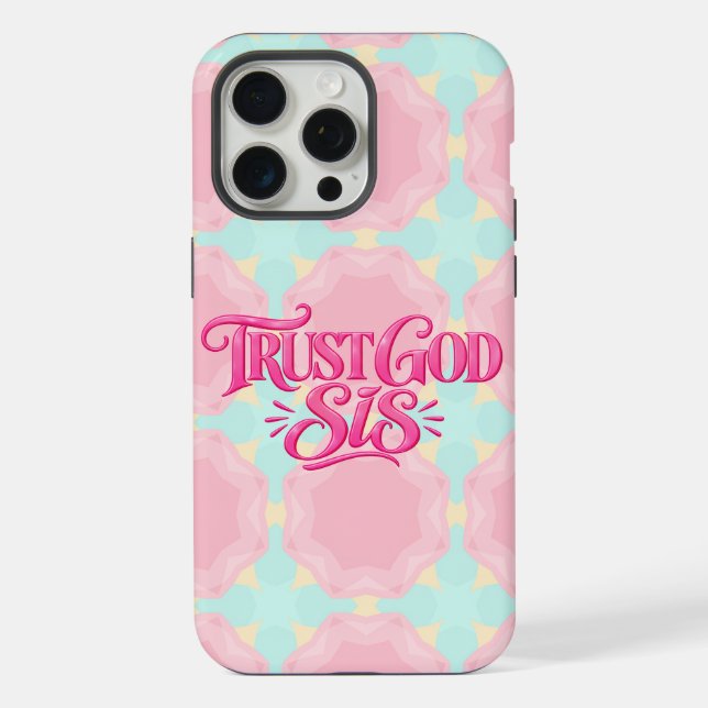 Vertraue Gott Schwester iPhone Hülle (Rückseite)