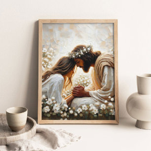 Vertraue Ihm, Christliche Wandkunst, Jesus betend Poster