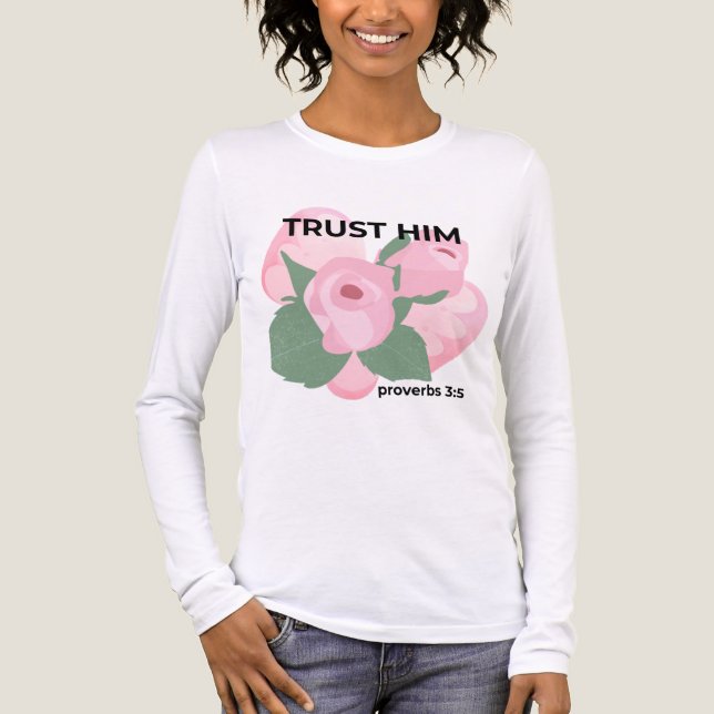 Vertraue Ihm T-Shirt Sprüche 3,5 | Christliches Äs Tri-Blend Shirt (Vorderseite)