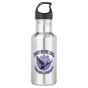 Vertraue in den Herrn Taube Christliches T-Shirt-D Edelstahlflasche