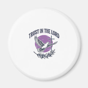 Vertraue in den Herrn Taube Christliches T-Shirt-D Magnet