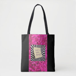 Vertraue in Gottes Zeitplanung rosa Glitter Zebra 
