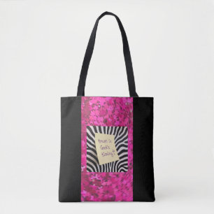 Vertraue in Gottes Zeitplanung rosa Glitter Zebra