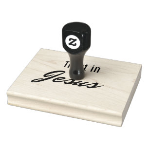 Vertraue Jesus Gummistempel