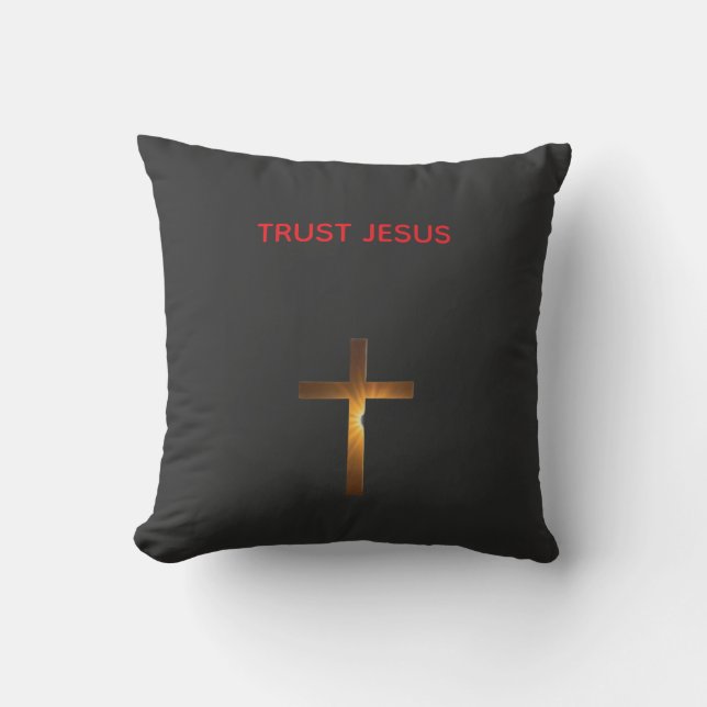 Vertraue Jesus Kissen (Vorderseite)