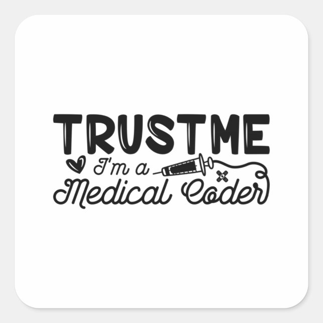 Vertraue mir, dass ich ein ICD-Programmier-Coding  Quadratischer Aufkleber (Vorderseite)