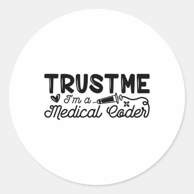 Vertraue mir, dass ich ein ICD-Programmier-Coding  Runder Aufkleber (Vorderseite)