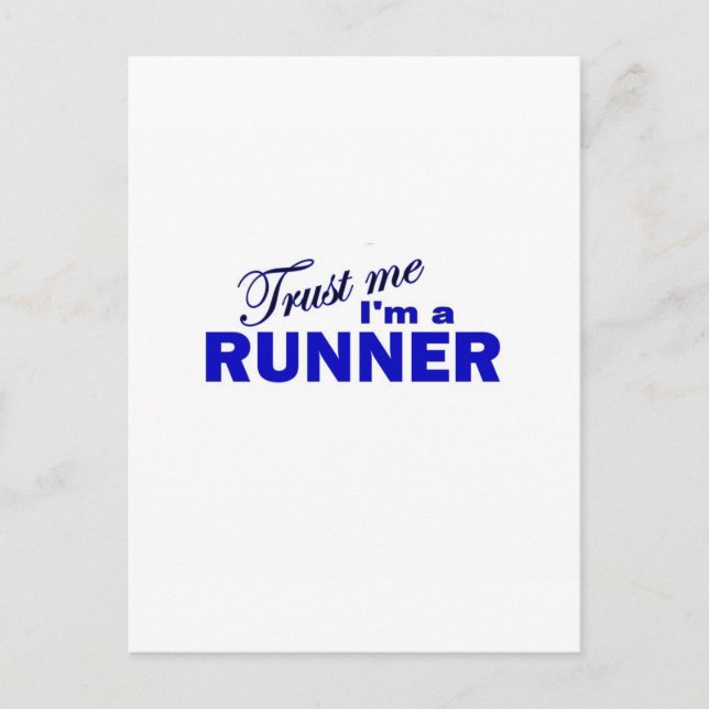 Vertraue mir, dass ich ein Runner bin Postkarte (Vorderseite)