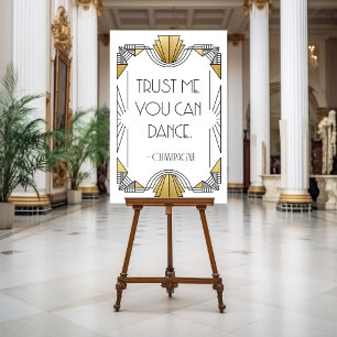 Vertraue mir, du kannst tanzen White & Gold Art De Poster