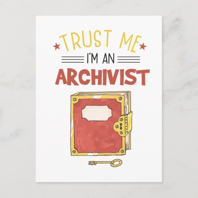 Vertraue mir, ich bin Archivist Postkarte (Vorderseite)