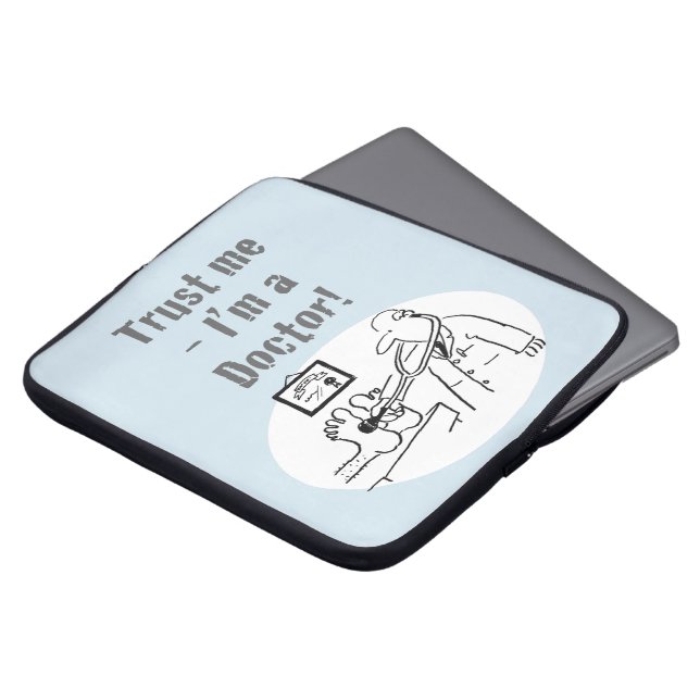 Vertraue mir - ich bin Arzt! Funny Cartoon Laptopschutzhülle (Vorne Oben)