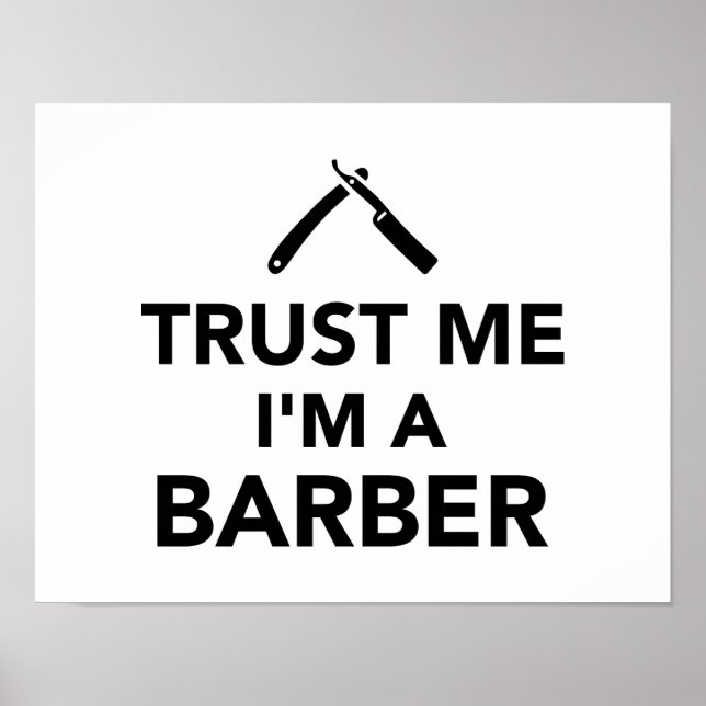 Vertraue mir, ich bin Barber Poster (Vorne)