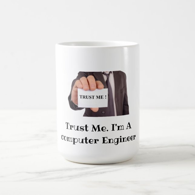 Vertraue mir. Ich bin Computeringenieur - Geek Pri Kaffeetasse (Mittel)