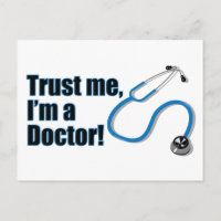 Vertraue mir Ich bin Doktor Stethoscope Postcard