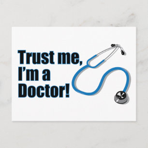 Vertraue mir Ich bin Doktor Stethoscope Postcard Postkarte