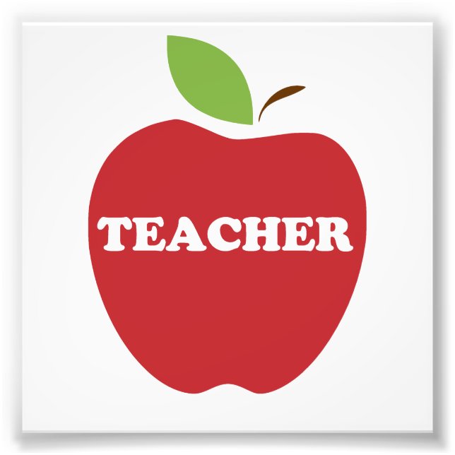 Vertraue mir, ich bin ein Lehrer Red Apple Fotodruck (Vorne)