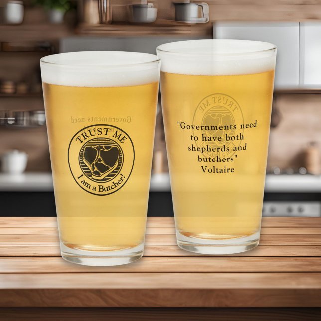 Vertraue mir, ich bin ein Metzger Glas (Von Creator hochgeladen)