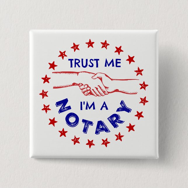 Vertraue mir, ich bin ein Notar Button (Vorderseite)