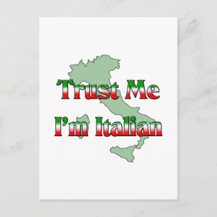 Vertraue mir, ich bin Italiener Postkarte