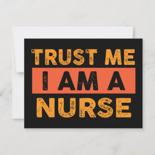 Vertraue mir, ich bin Krankenschwester Postkarte