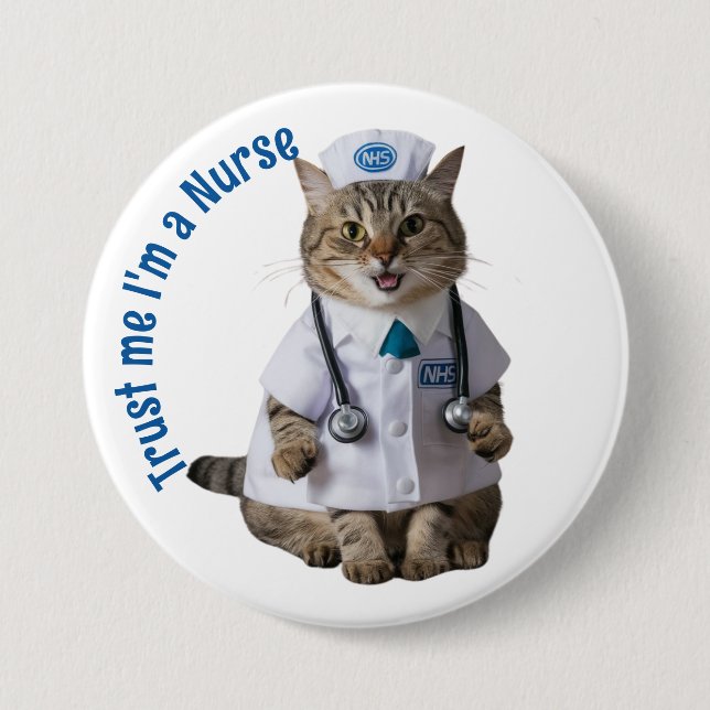 Vertraue mir, ich bin Krankenschwester und niedlic Button (Vorderseite)