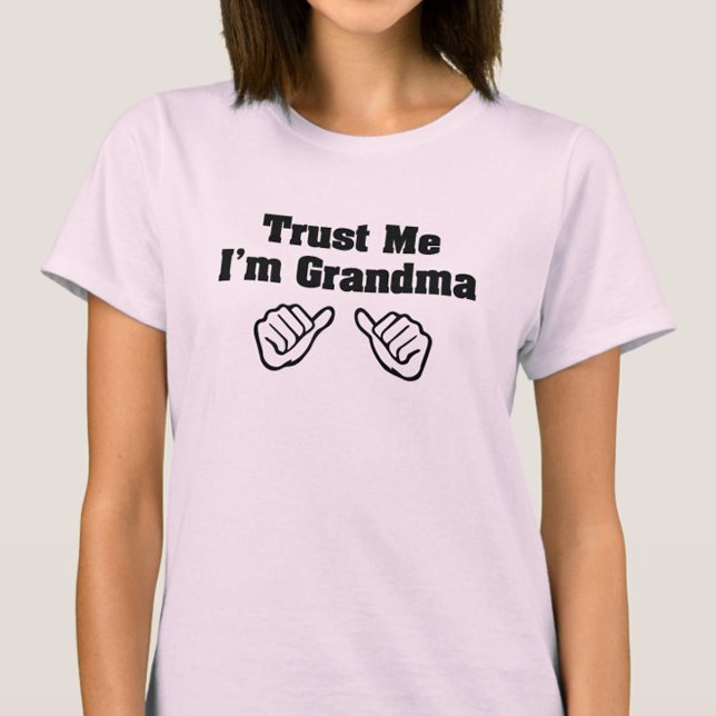 Vertraue mir, ich bin Oma Pink Funny Shirt (Trust Me I'm Grandma pink shirt)