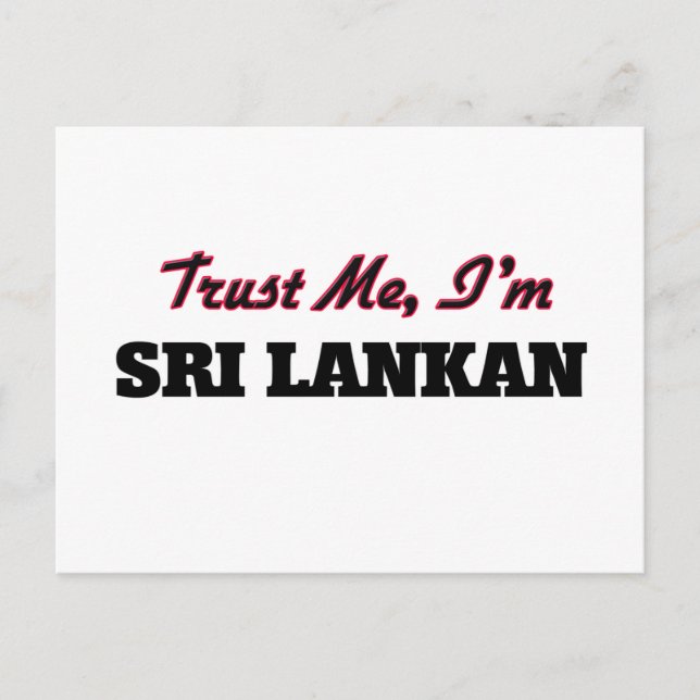 Vertraue mir, ich bin Sri Lanker Postkarte (Vorderseite)