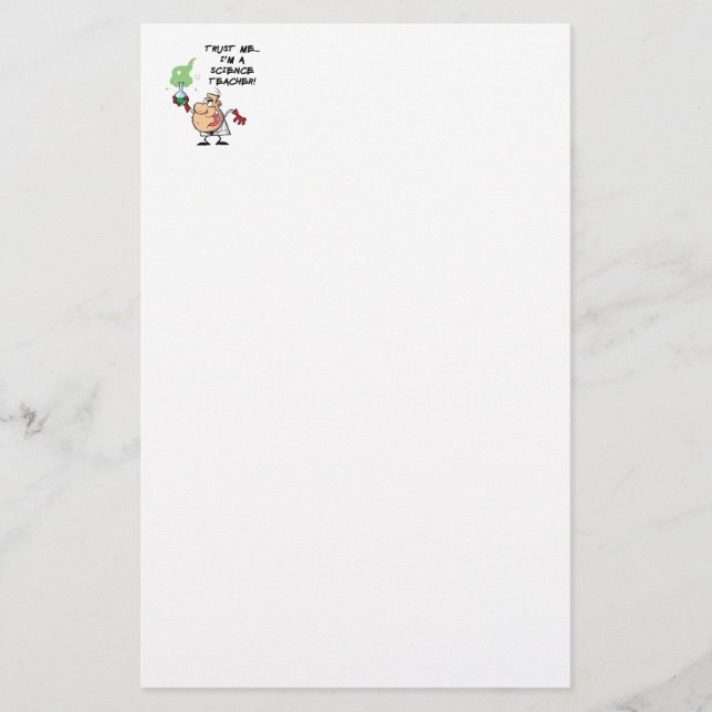 Vertraue mir... Ich bin Wissenschaftslehrer Briefpapier (Vorderseite)