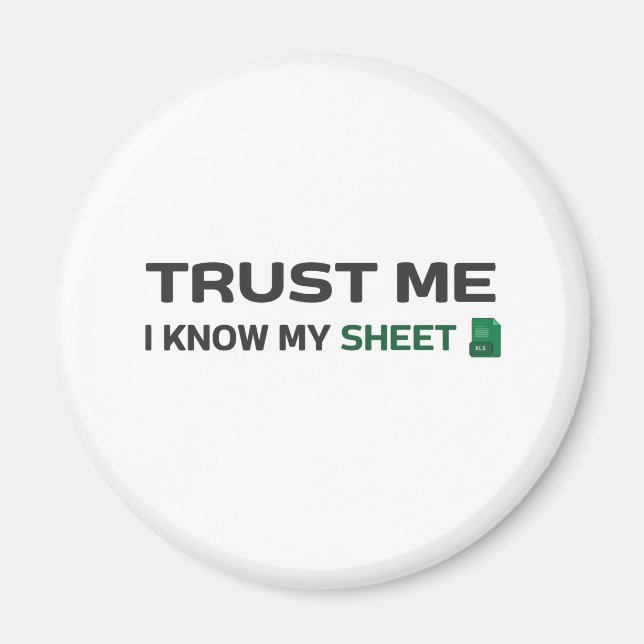 Vertraue mir, ich kenne mein Blatt. Magnet (Vorne)