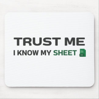 Vertraue mir, ich kenne mein Blatt. Mousepad