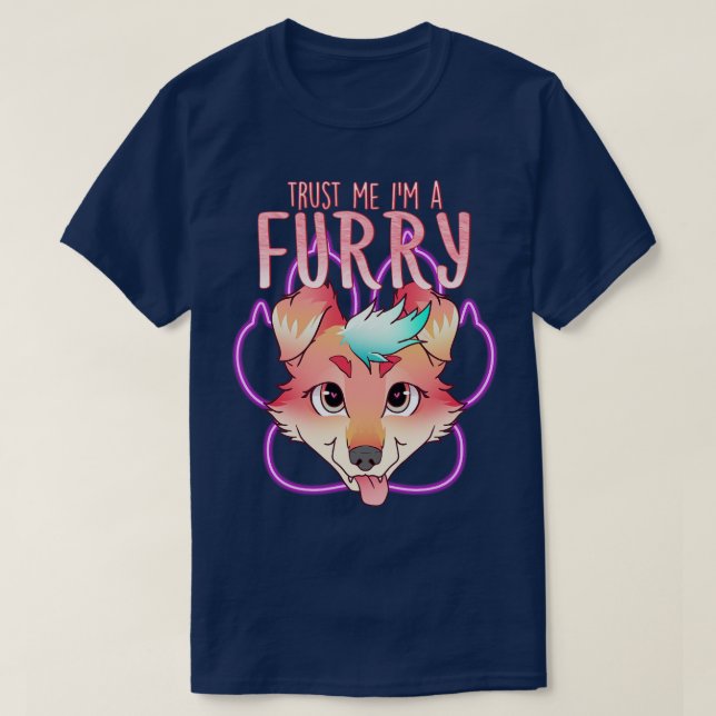 Vertraue mir Im a I Furries Cosplay Fandom 14 T-Shirt (Design vorne)