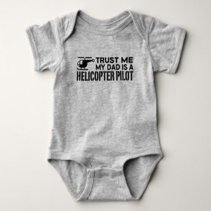 Vertraue mir, mein Vater ist ein Hubschrauberpilot Baby Strampler