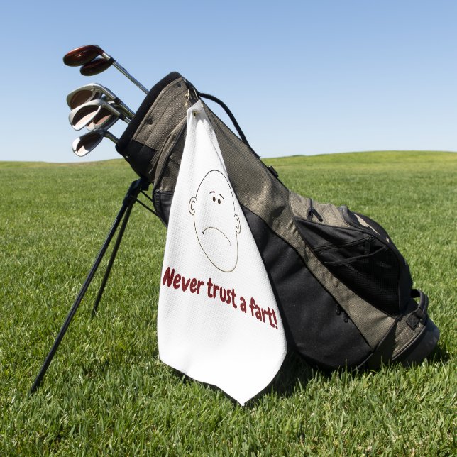 Vertraue niemals einer Furz! Golfhandtuch (Gras)